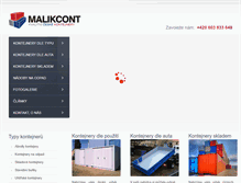 Tablet Screenshot of malikcont.cz